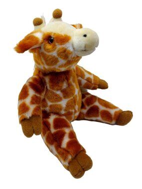 The Bear Factory Giraffe Plush Stuffed Animal 13" 2001 pink eyes